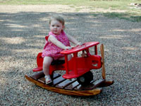 17 Month Old Riding a Bi-Plane - We couldn't get her off it!